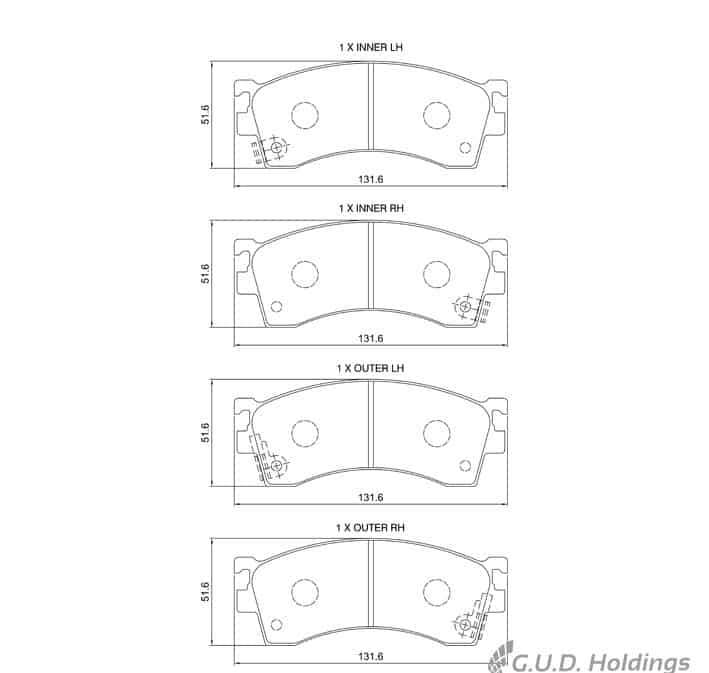 KBC Brake Pads (Front) for Ford, Mazda