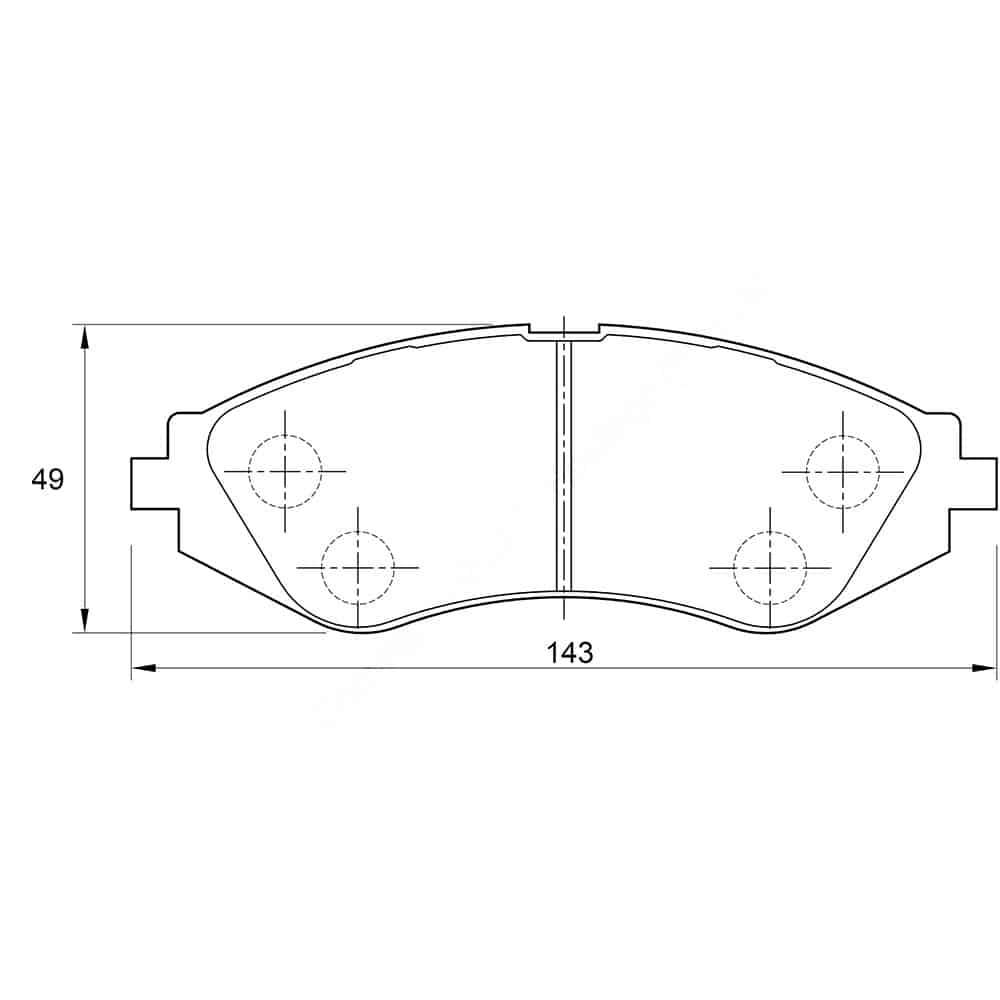 KBC Brake Pads (Front) for Chevrolet, Daewoo