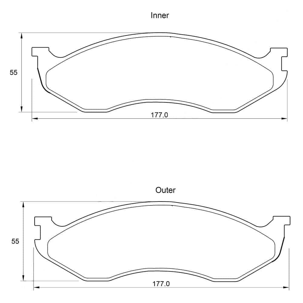 KBC Brake Pads (front) for Chrysler