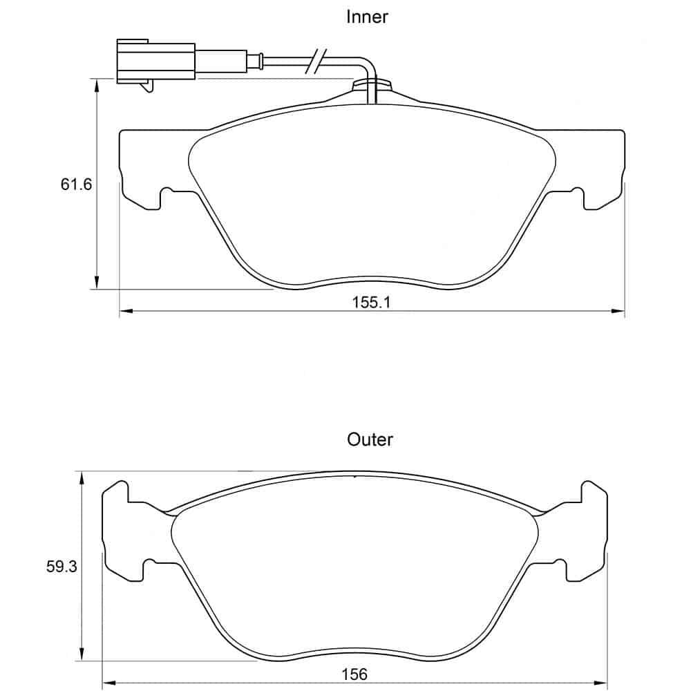 KBC Brake Pads (front) for Alfa
