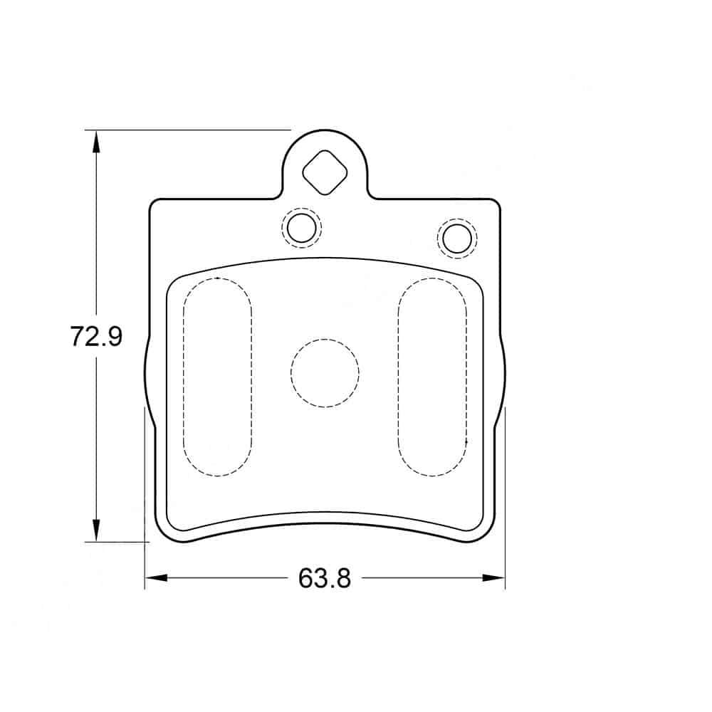 KBC Brake Pads (Rear) for Mercedes Benz, Chrysler