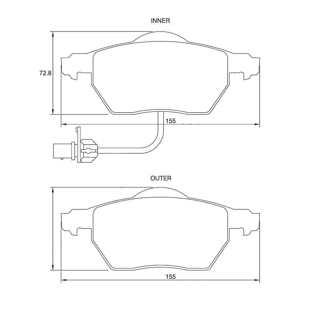KBC Brake Pads (Front) for Audi, VW