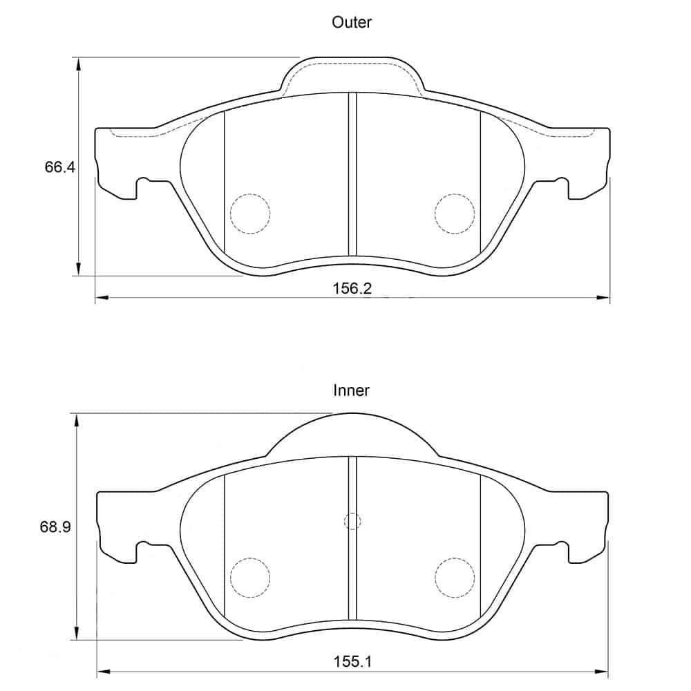 KBC Brake Pads (front) for Renault Laguna