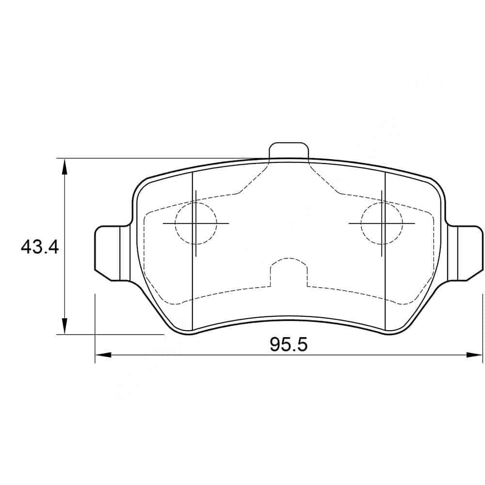 KBC Brake Pads (Rear) for Opel, Renault