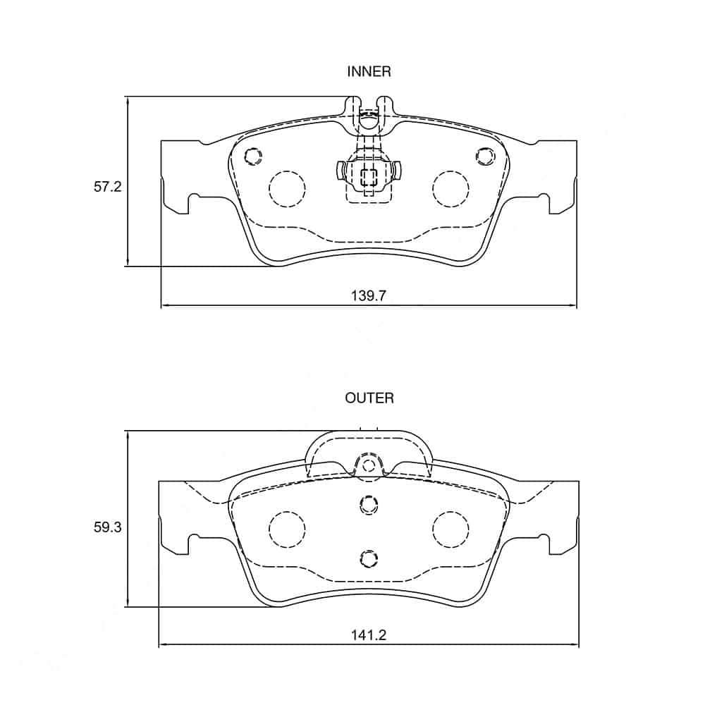 KBC Brake Pads (Rear) for Mercedes