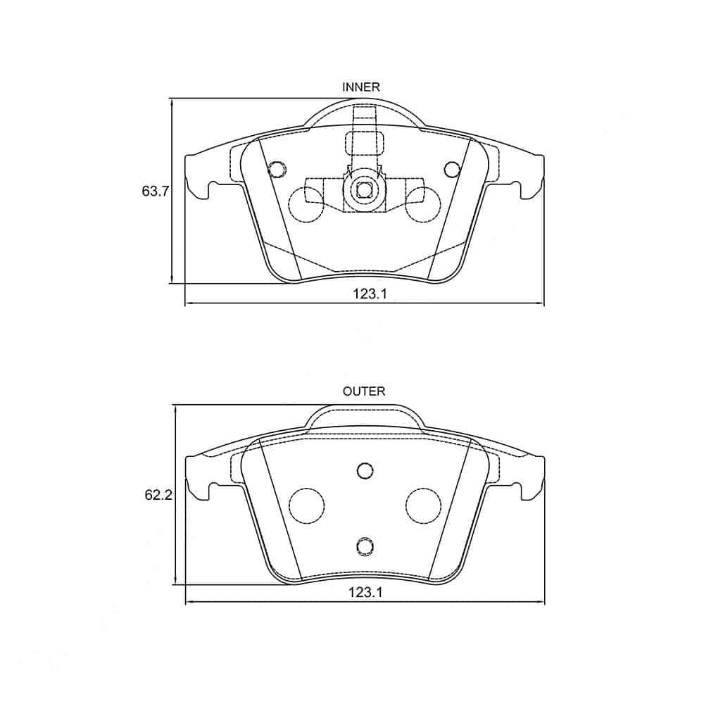 KBC Brake Pads (Rear) for Volvo