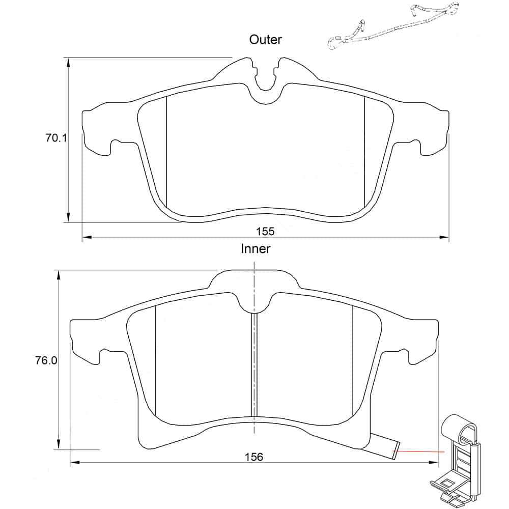 KBC Brake Pads (Front) for Opel