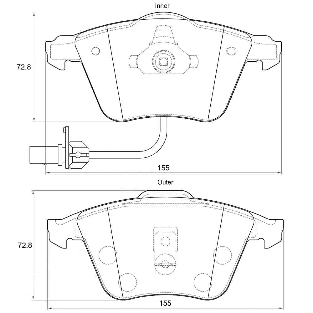 KBC Brake Pads (front) for Audi
