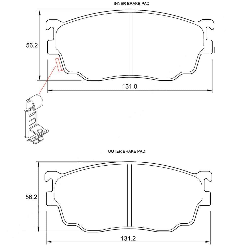 KBC Brake Pads (Front) for Mazda