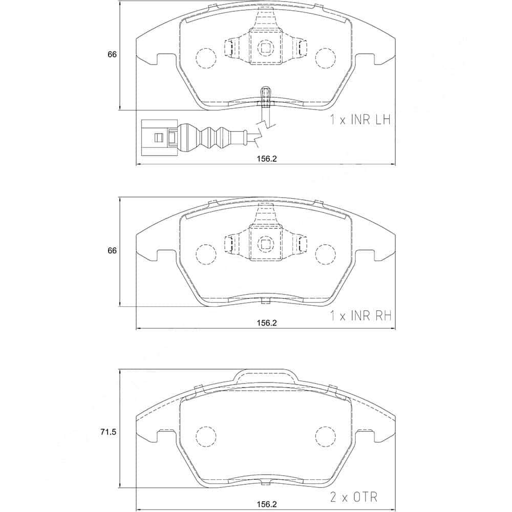 KBC Brake Pads (Front) for Audi, SEAT, VW