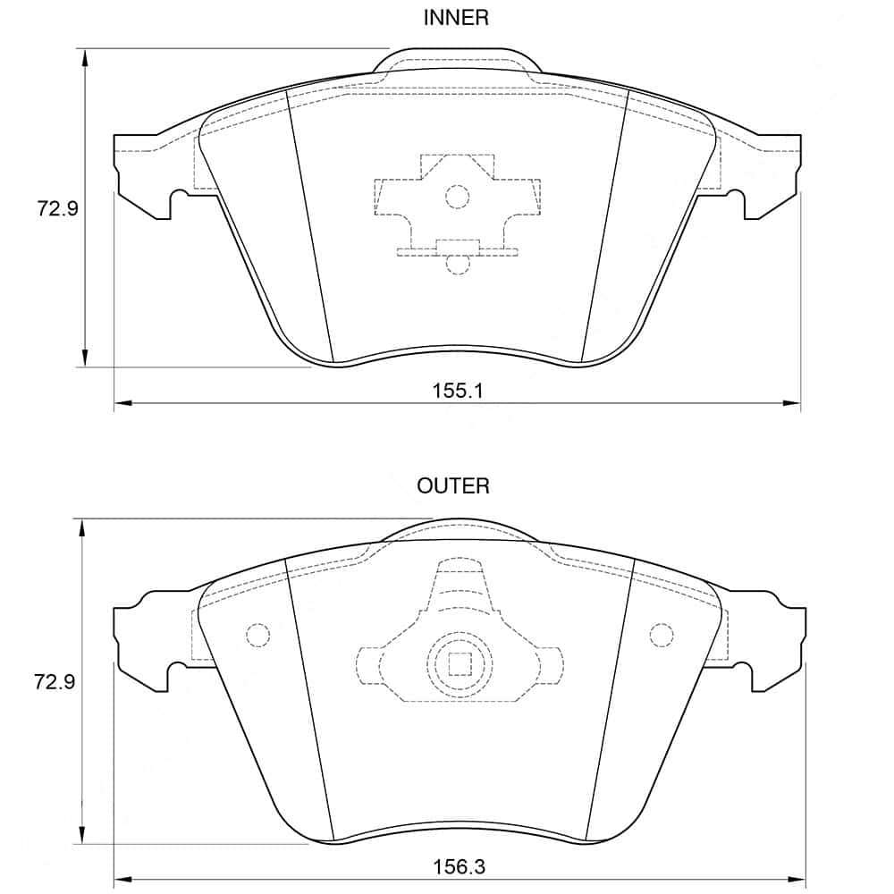 KBC Brake Pads (Front) for Audi, VW