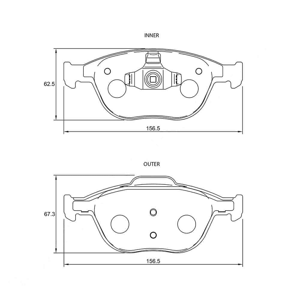 KBC Brake Pads (Front) for Ford