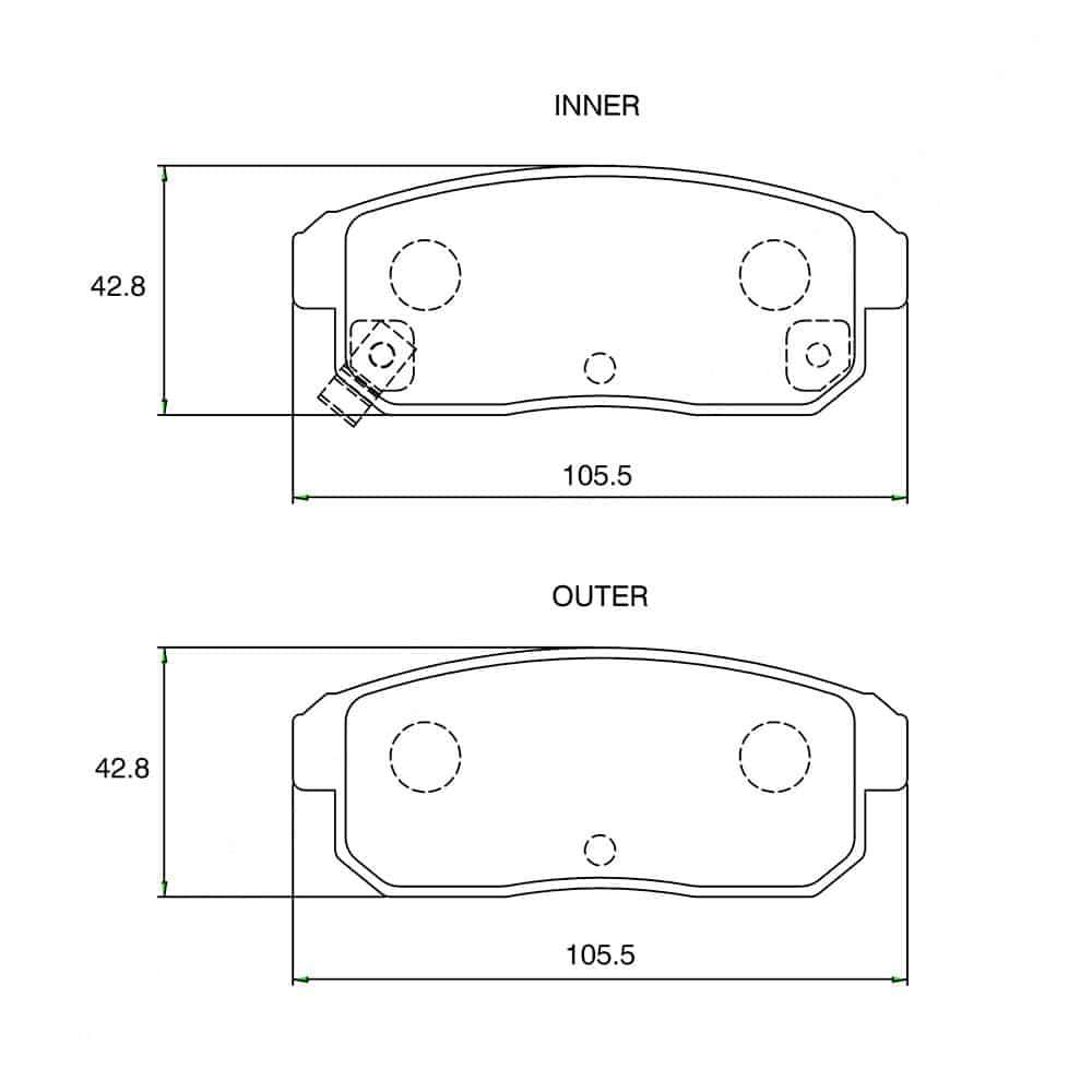 KBC Brake Pads (front) for Mazda