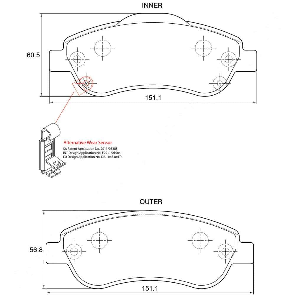 KBC Brake Pads (Front) for Honda Accord, CR-V