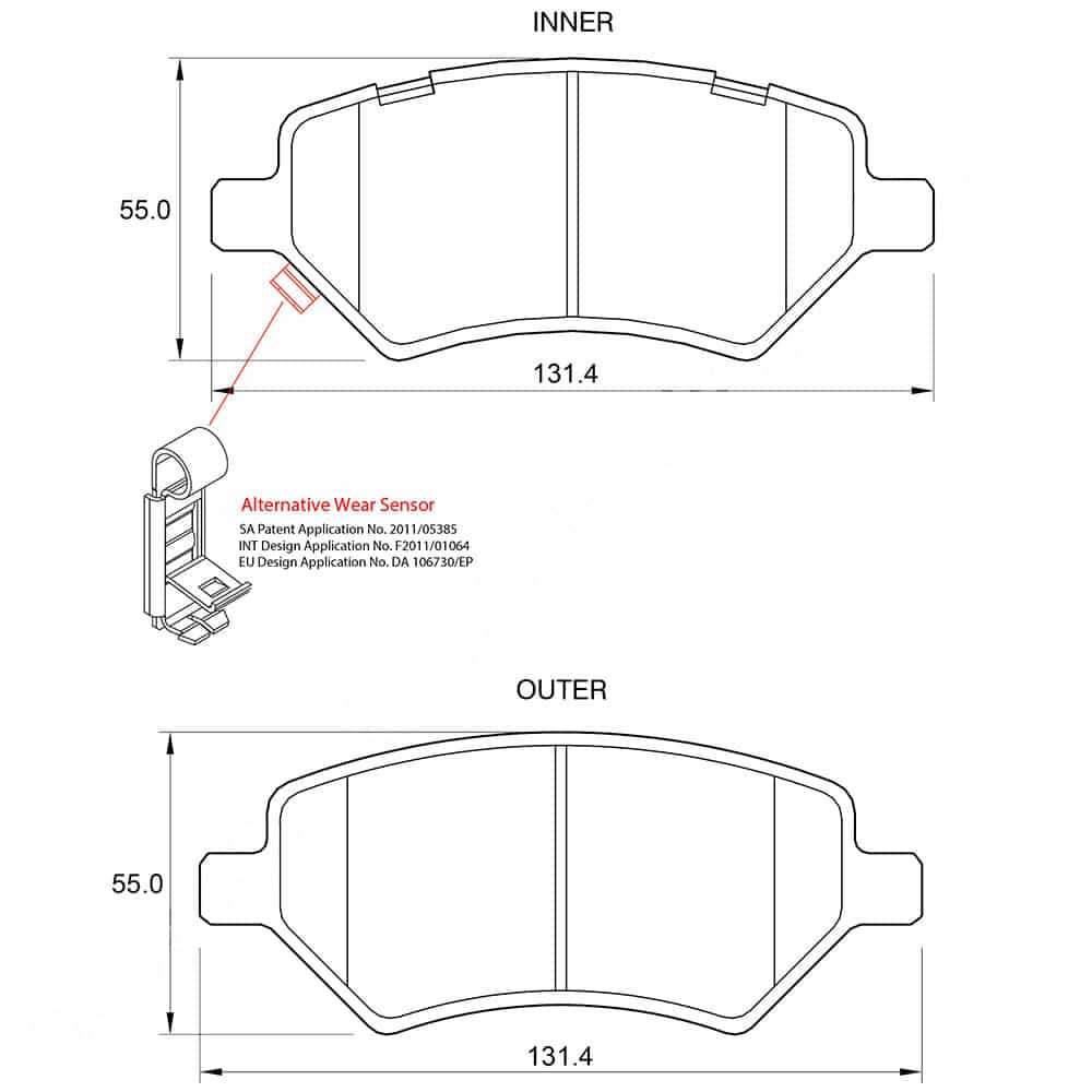 KBC Brake Pads (Front) for Cherry