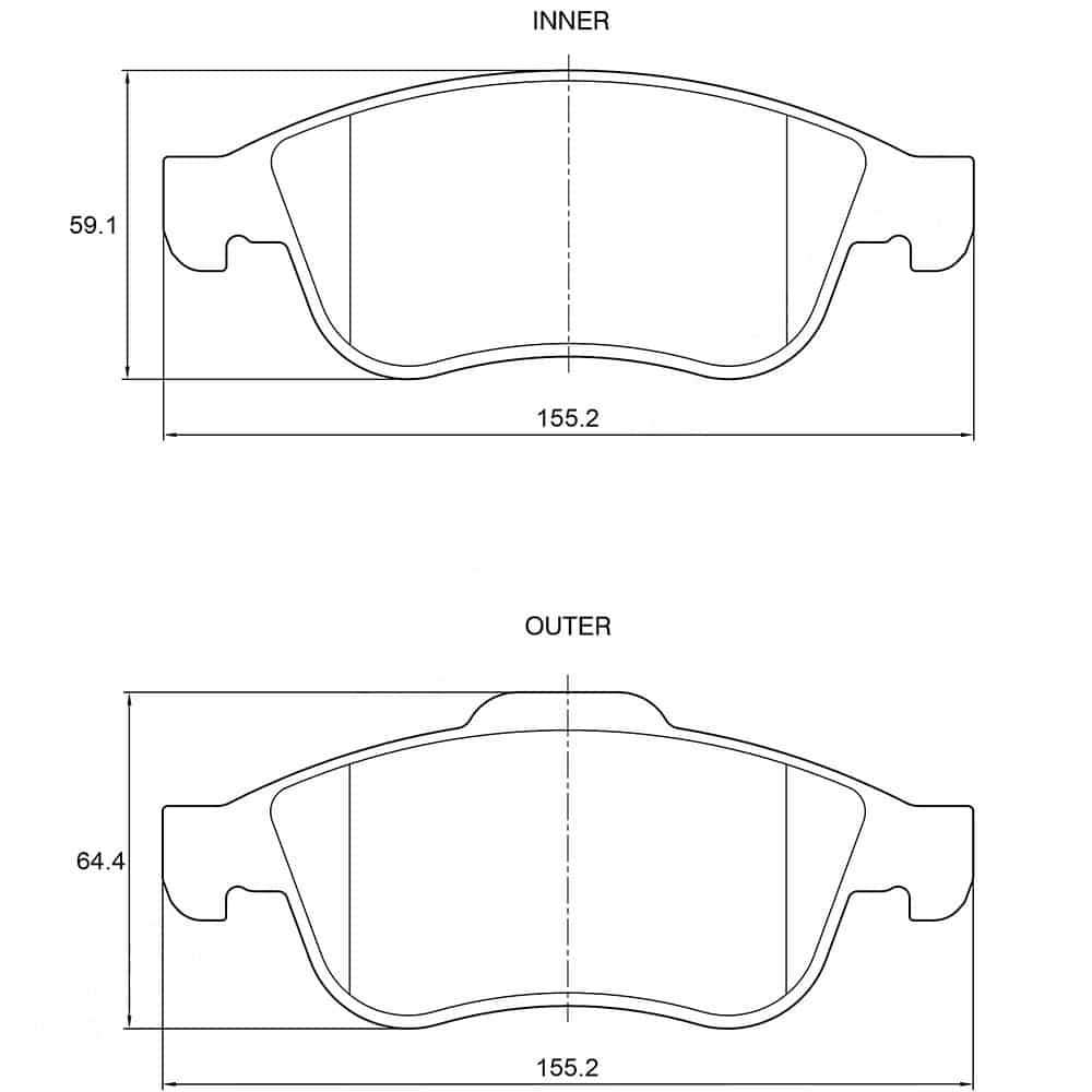 KBC Brake Pads (FRONT) for Renault