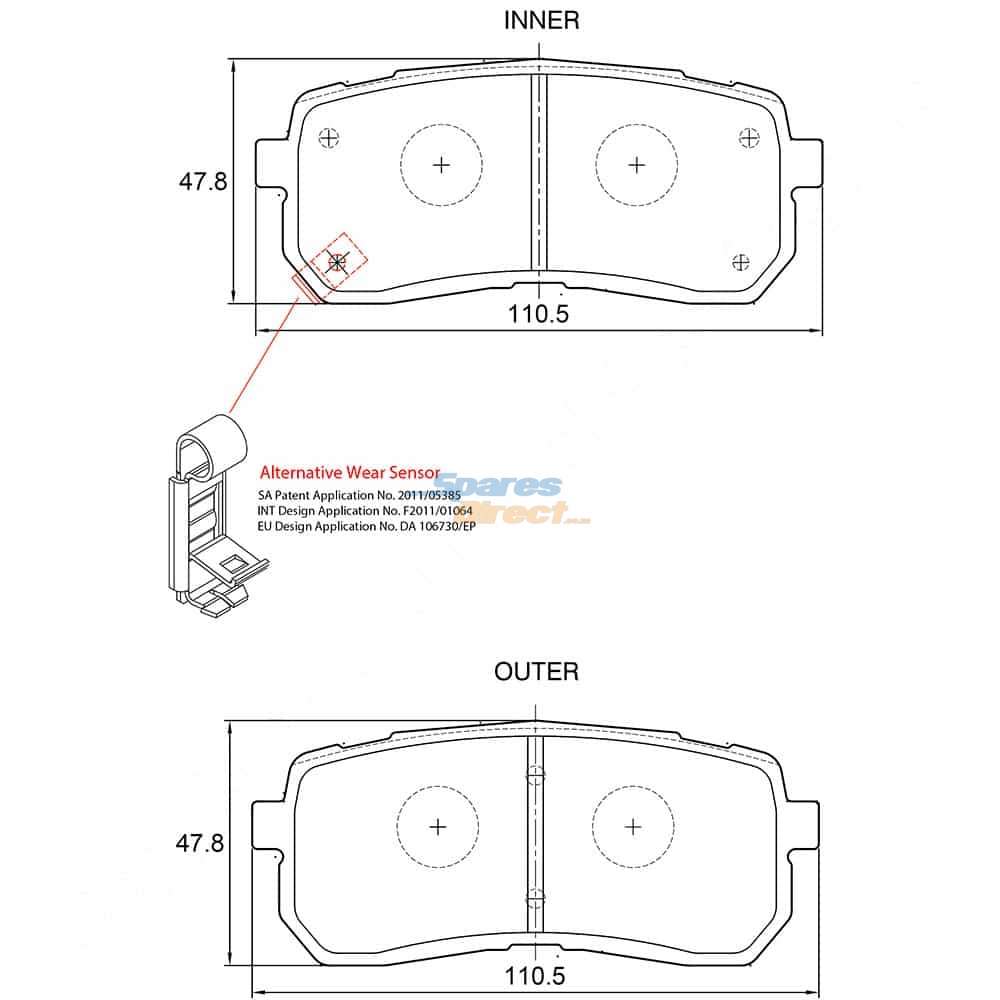 KBC Brake Pads (Rear) for Haval, Hyundai, Kia