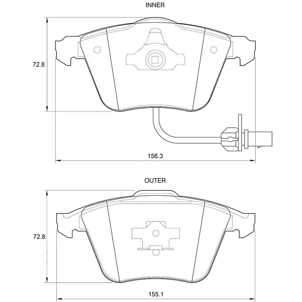 KBC Brake Pads (Front) for Audi A4, A6,A8, S3