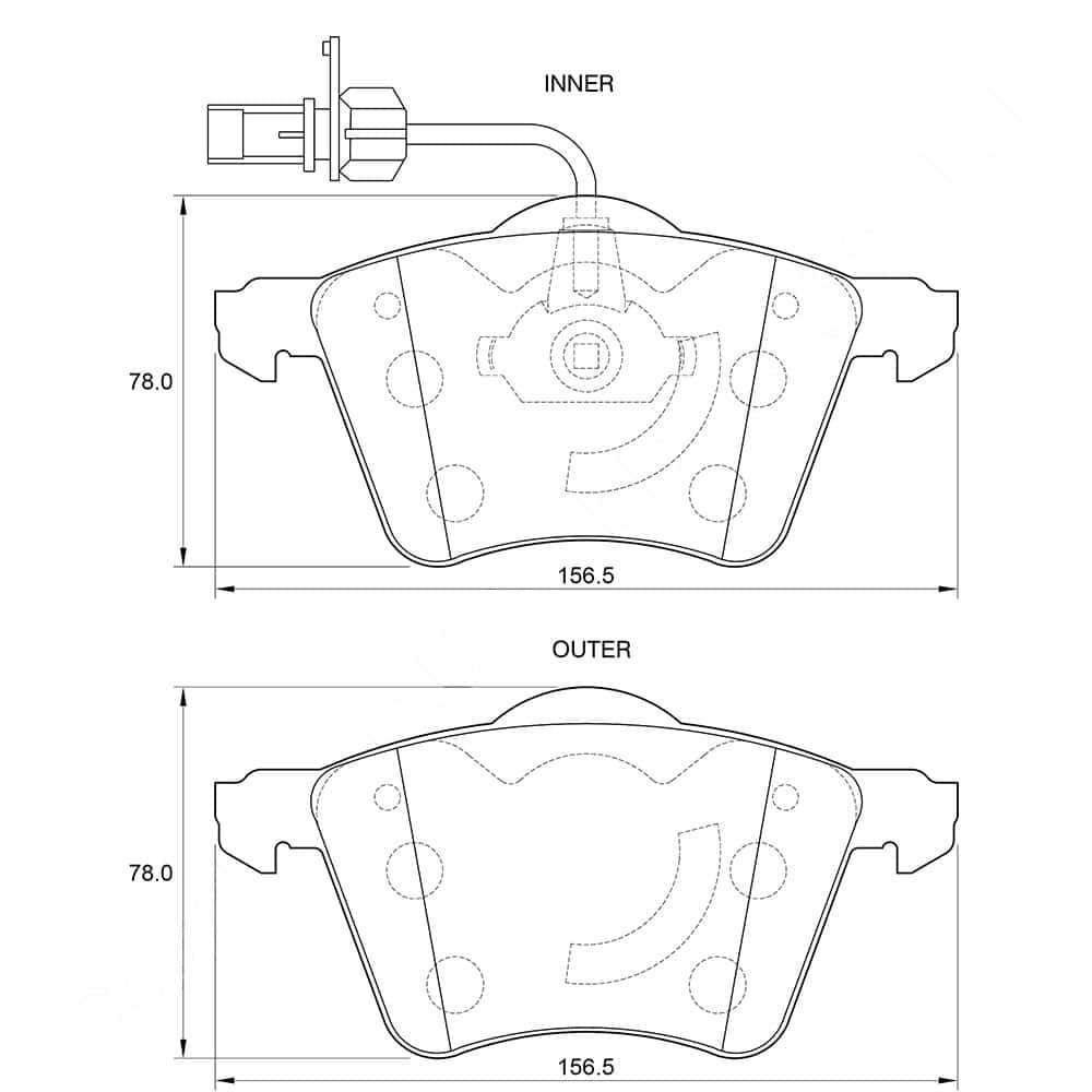 KBC Brake Pads (FRONT) for VW Sharan 2 D3810