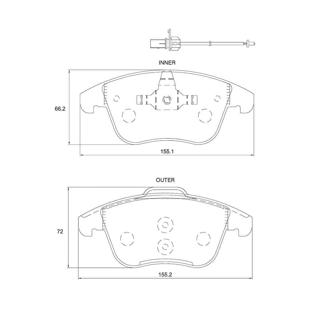 KBC Brake Pads (FRONT) for Audi