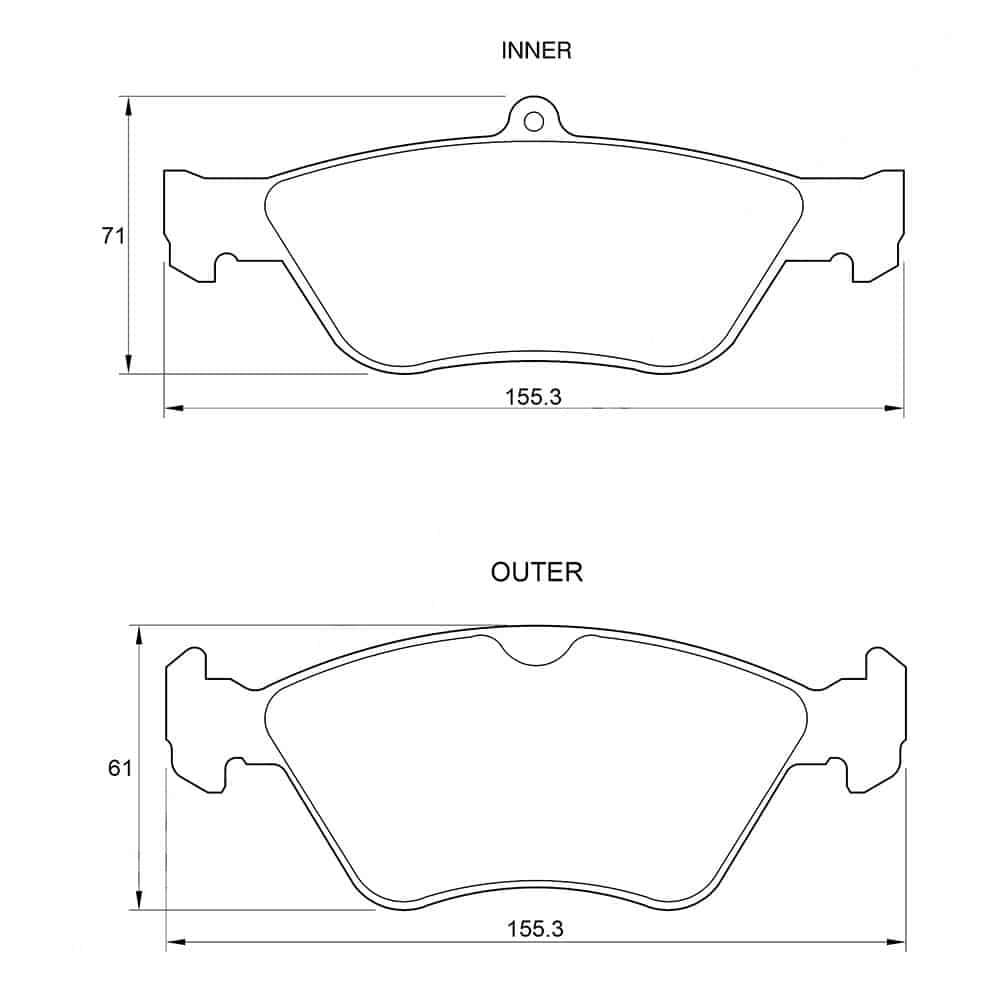 KBC Brake Pads (Front) for SAAB