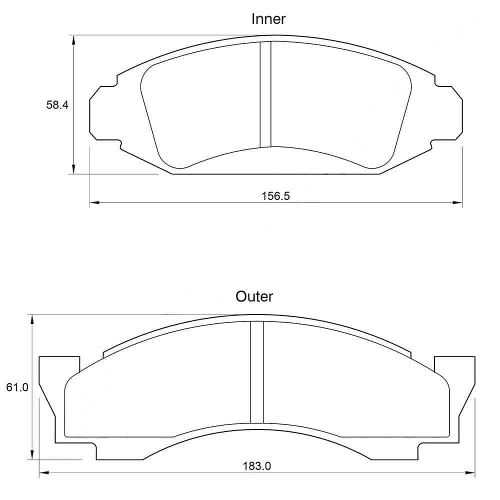 KBC Brake Pads (front) for Ford ,Willy's