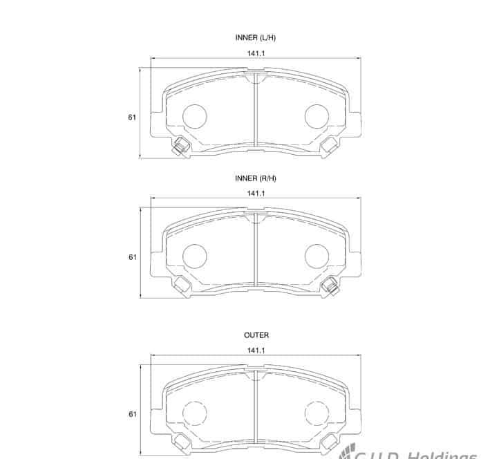KBC Brake Pads (Front) for Mazda CX5