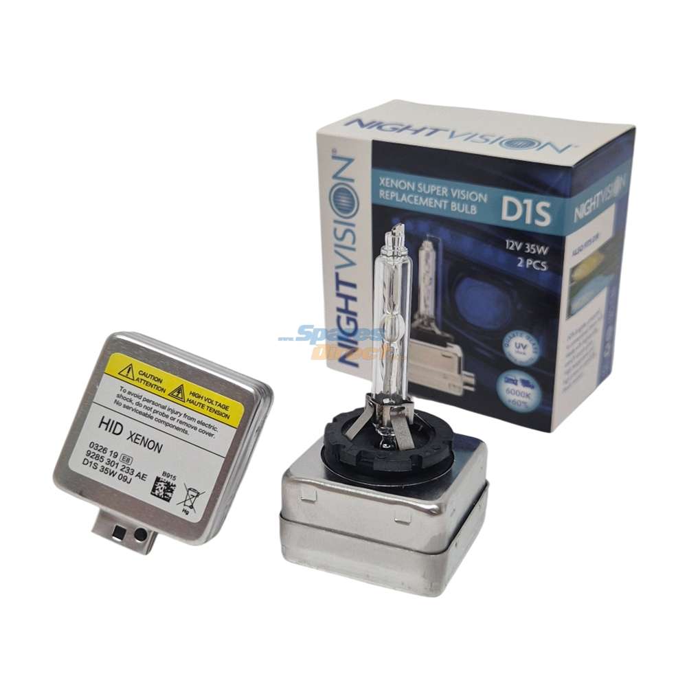 Night Vison D1S 6000k Xenon Bulbs (Set)
