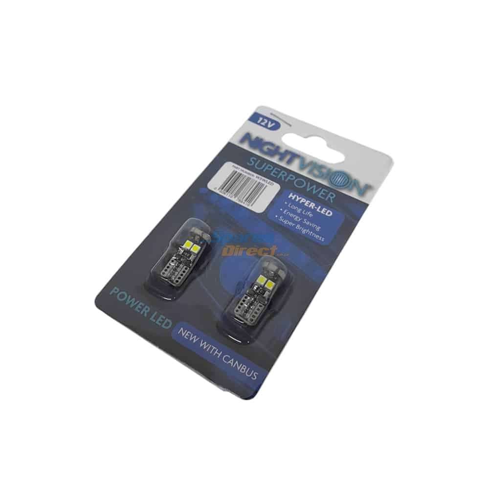 Night Vision W5W LED Globe Euro 12V (Set)