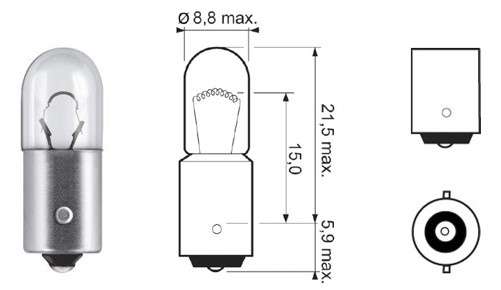 Valeo Bulb - T4W Indicator Bulb 12v 4w (Each)