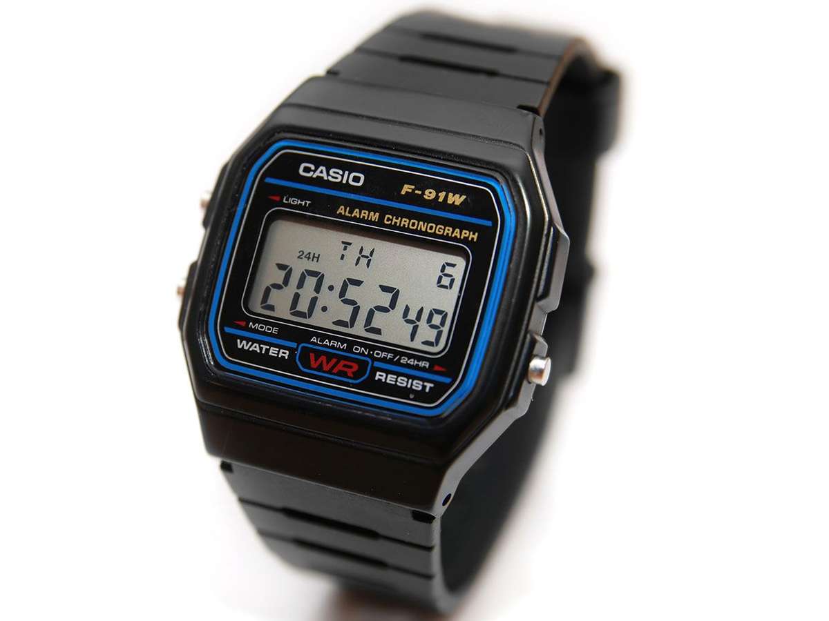 CASIO Classic Quartz Resin Strap, Black, Casual Watch (Model: F-91W-1CR)