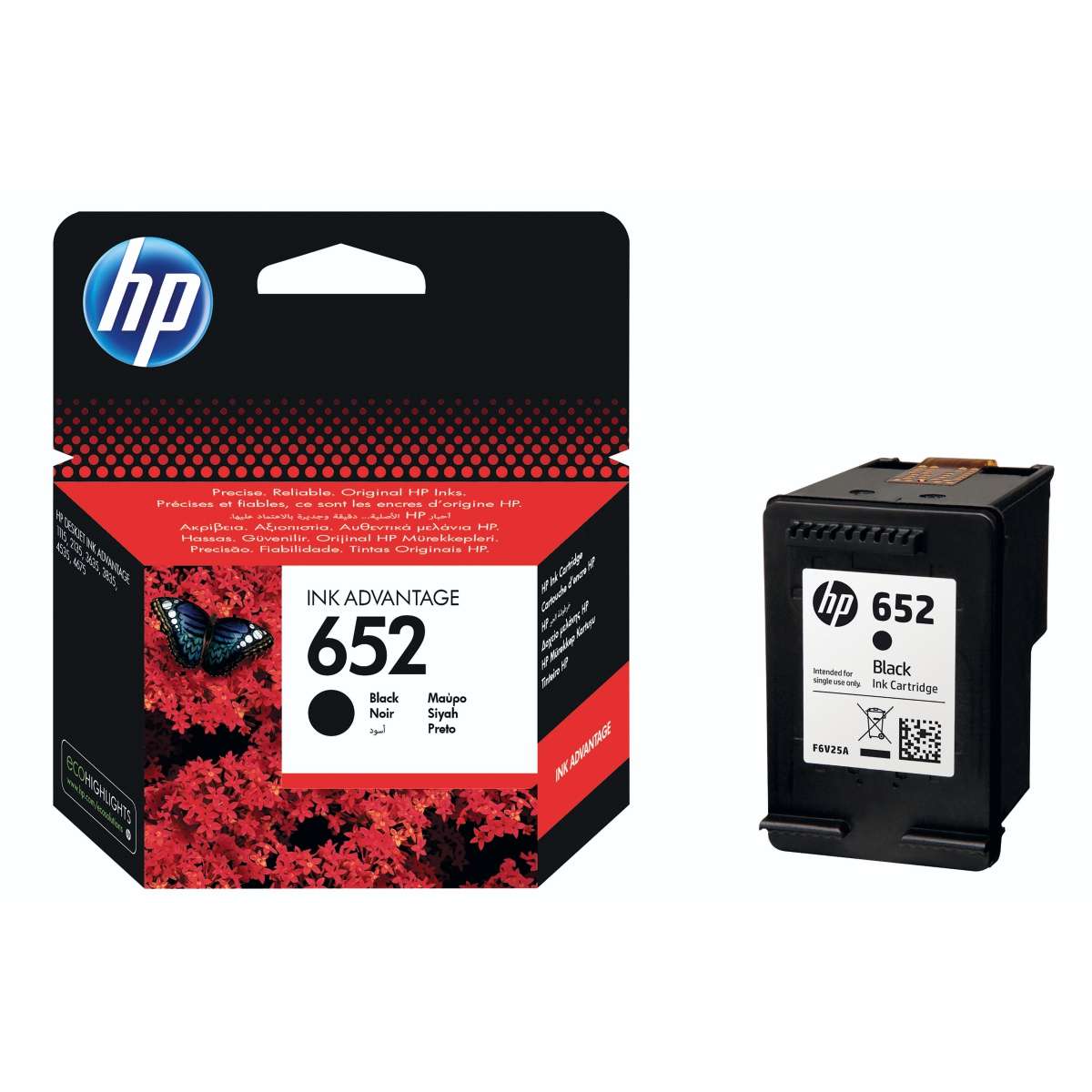 HP 652 Original Black Ink Cartridge