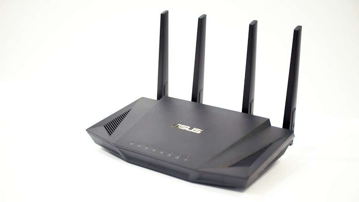 ASUS AX3000 Dual Band WiFi 6 (802.11ax) Router supporting MU-MIMO and OFDMA technology, 2.4 GHz /...