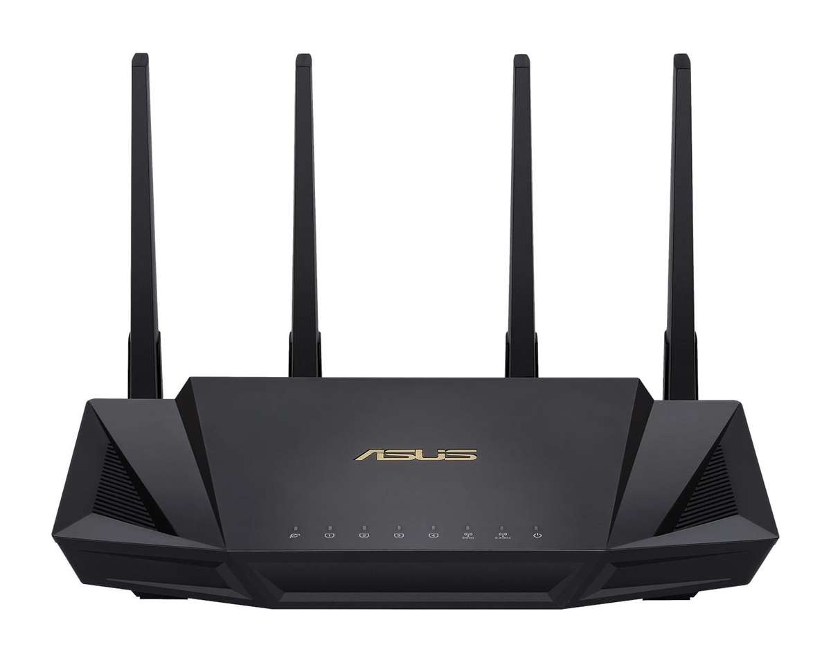 ASUS AX3000 Dual Band WiFi 6 (802.11ax) Router supporting MU-MIMO and OFDMA technology, 2.4 GHz /...