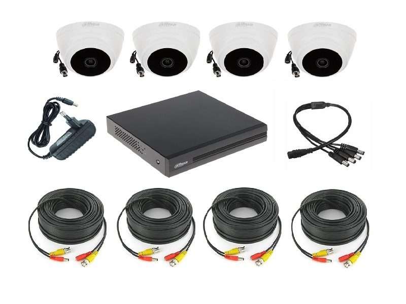 Dahua 4CH 1MP DOME Camera KIT (720p)