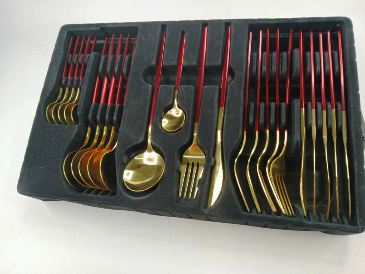 24pcs Polished Cutlery Set