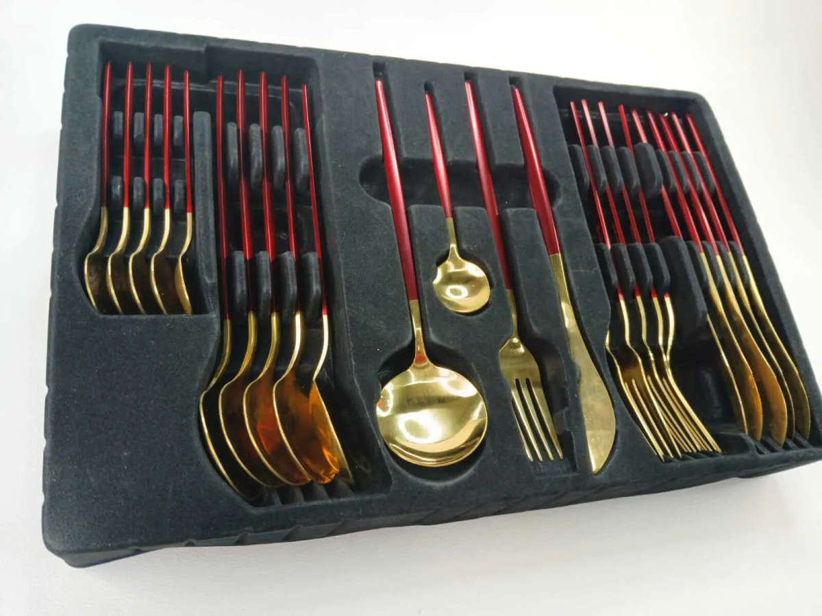 24pcs Polished Cutlery Set