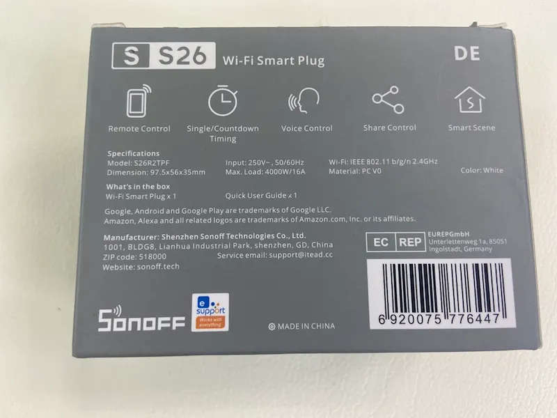 Sonoff Wi-Fi Smart Plug