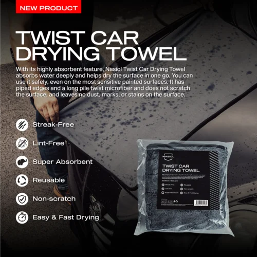 Nasiol Twist Drying Towel 600gsm