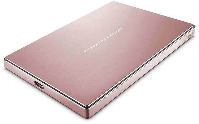 2TB LaCie Porsche Design USB-C Portable External HD Rose Gold