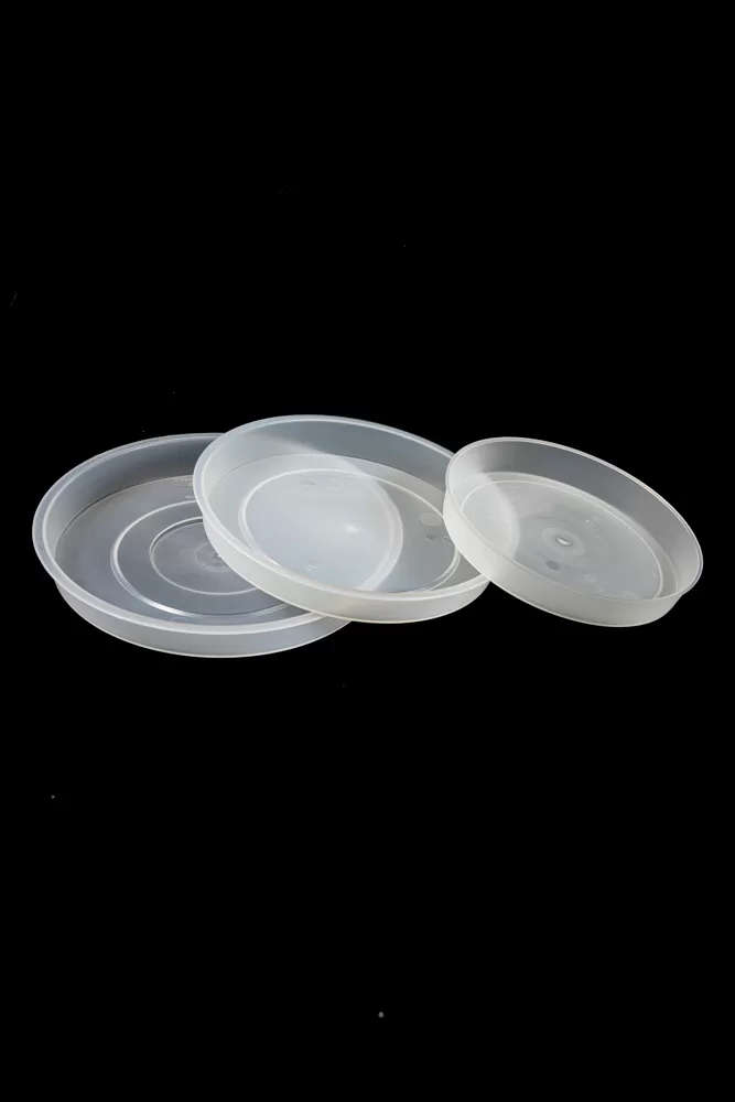 Clear pot saucers