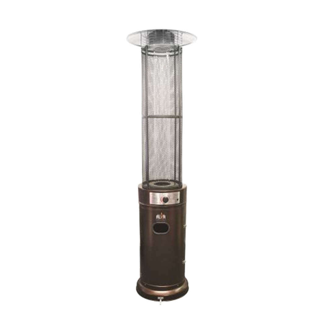 Alva patio gas heater-circular medium glass