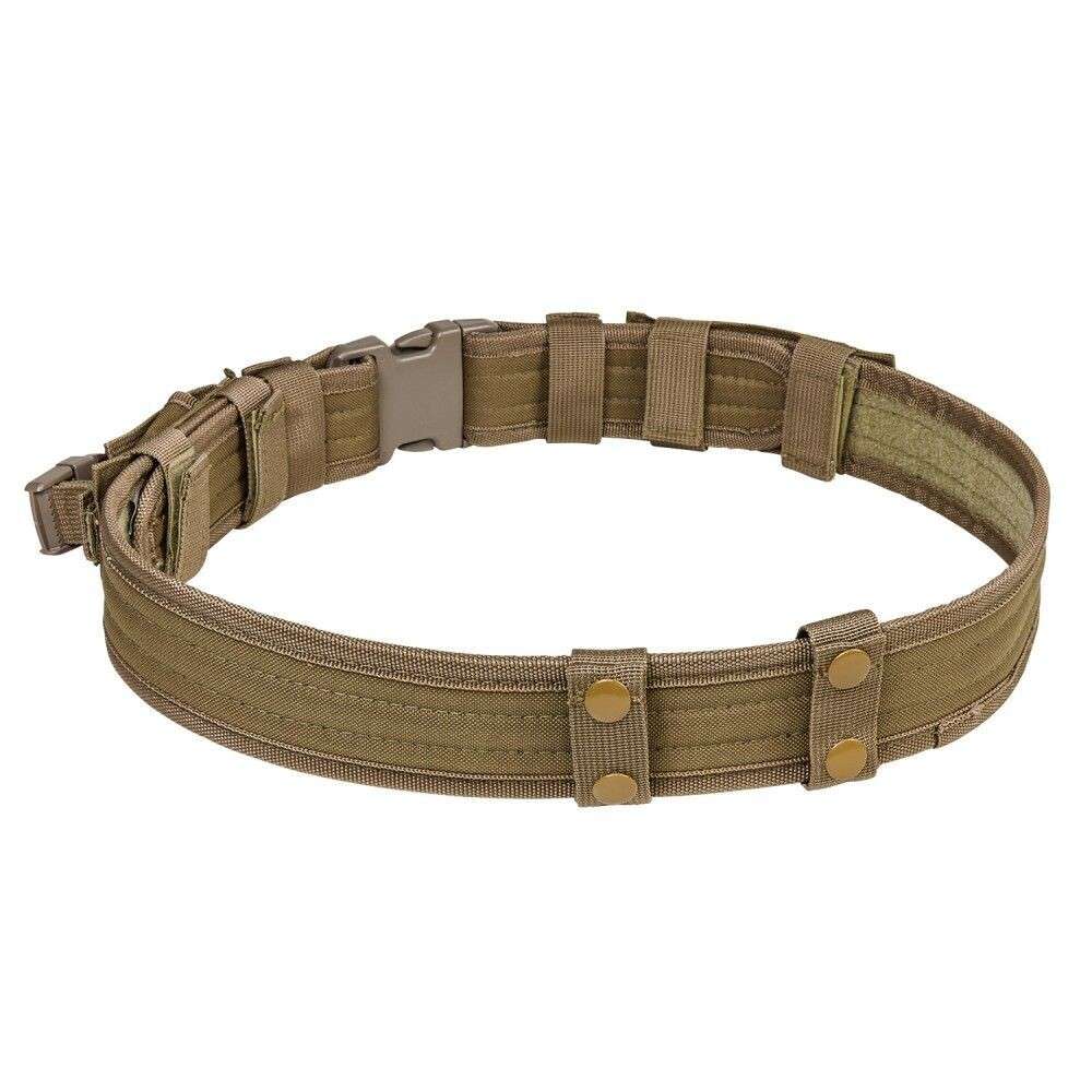 Tactical Belt W/Two Pouches Tan