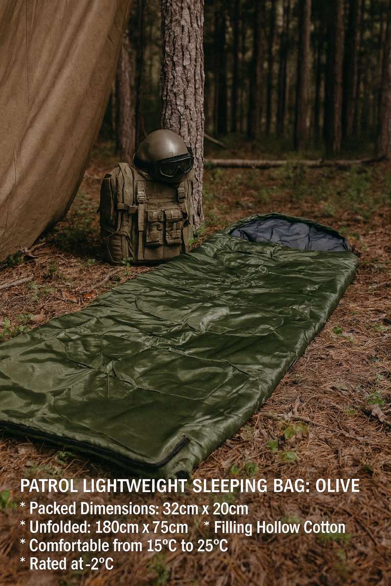 Patrol Lightweight Sleeping Bag: Olive