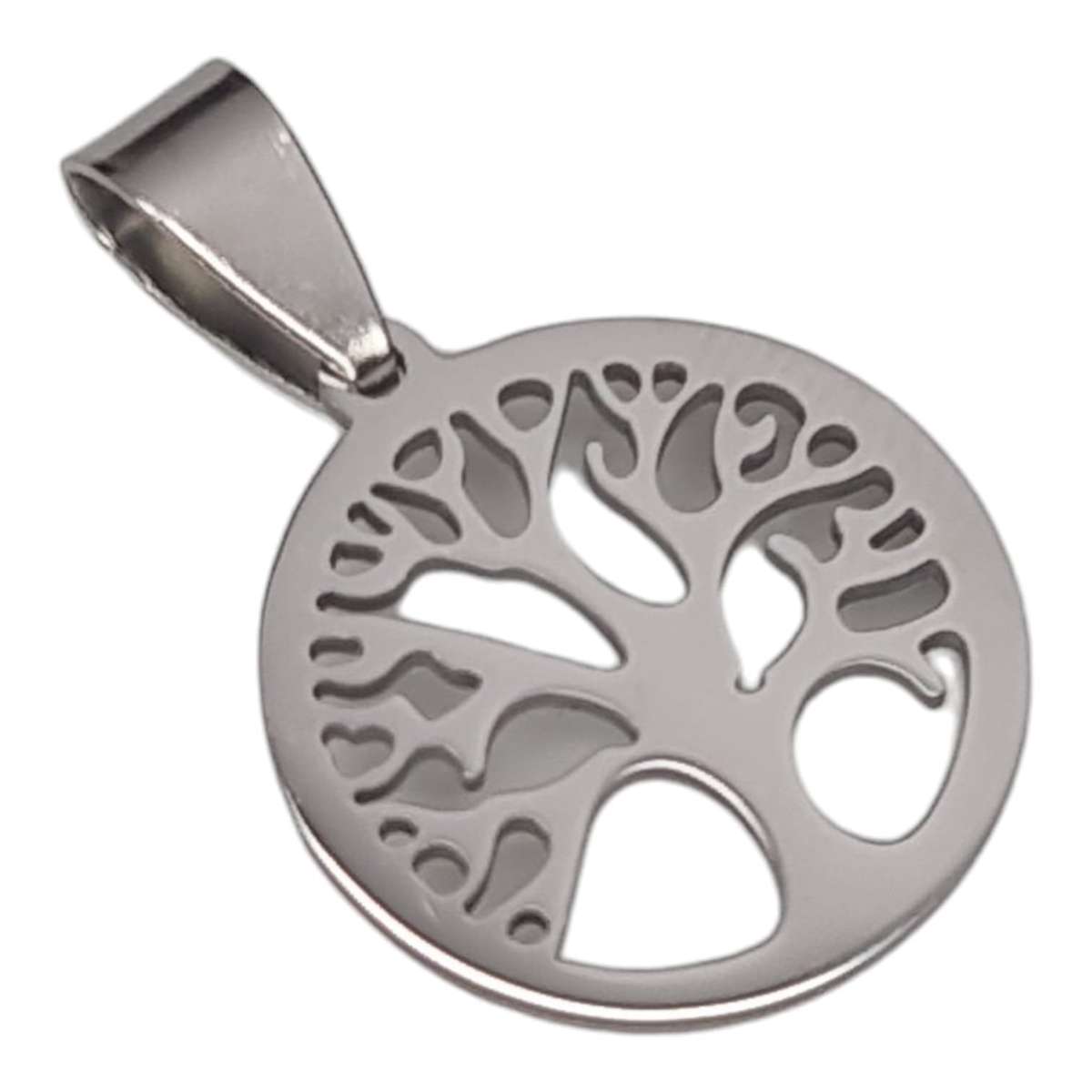 Tree of life pendant, stainless steel, 34mm includes bale