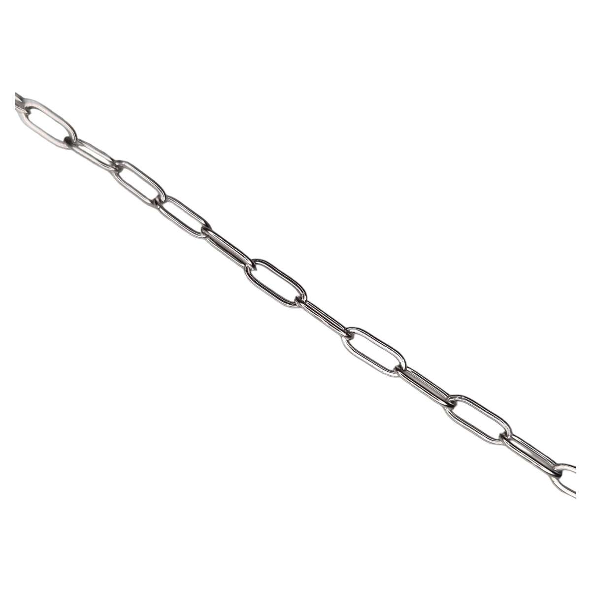 Stainless Steel paperclip chain, 2x6mm, 1 meter