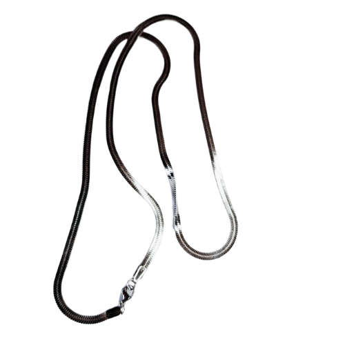 Blade Chain with lobster clasp, Stainless steel, 60cm, 4mm wide