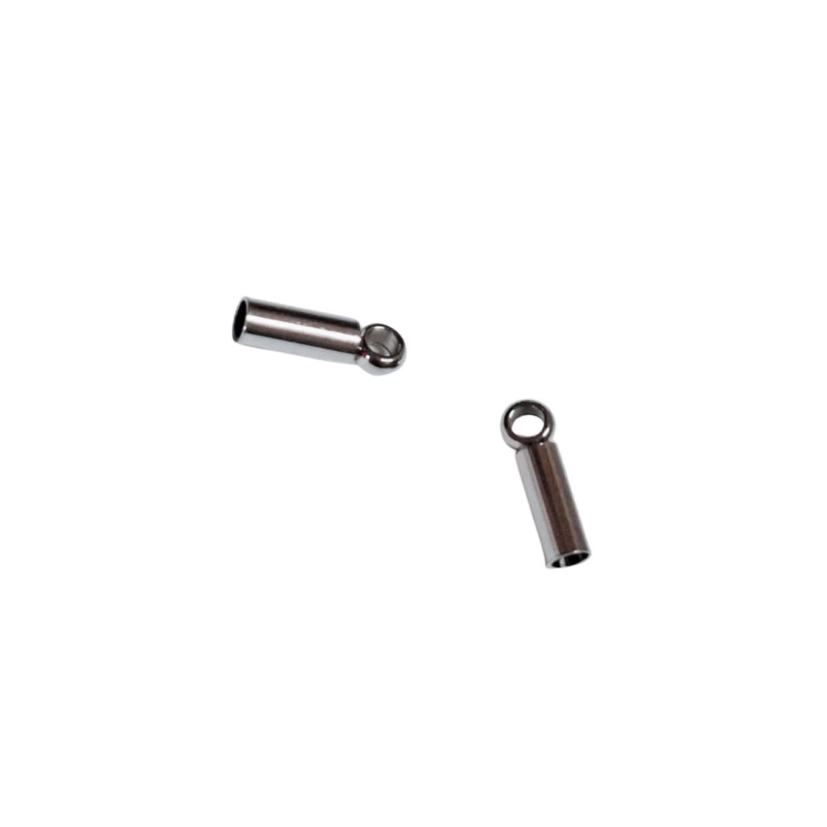 End caps for 1mm cable in stainless steel, 7 pcs