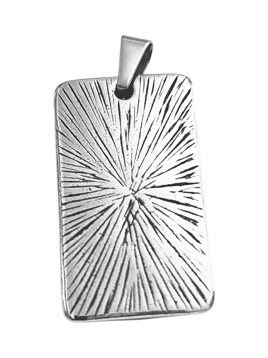 Stainless Steel Pendant, Heavy Cross 45mm, excl bail