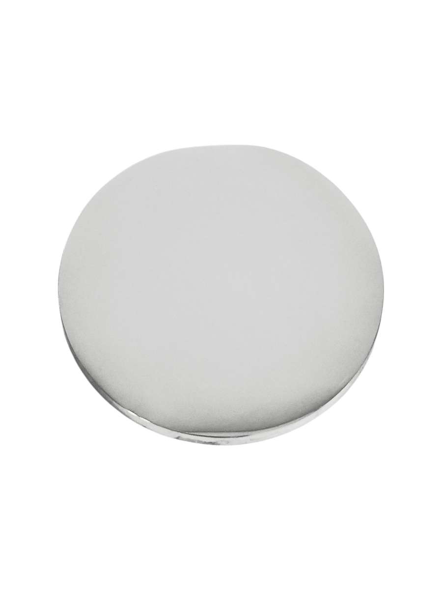 Pendant in stainless steel with bail, Disc, 25mm, no hole